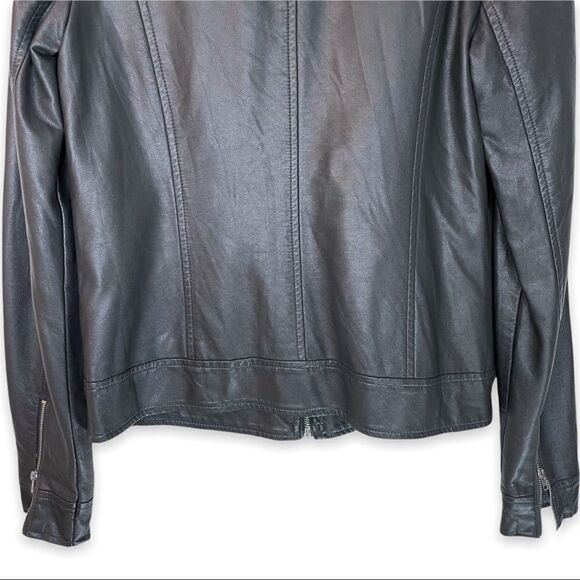 Ricki’s Ruffle Detail Vegan Leather Jacket - Picture 7 of 8